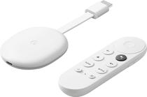 Chromecast com Google TV 4K HDR HDMI Adaptador Multimidia - Branco