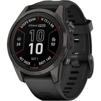 Relogio Smartwatch Garmin Fenix 7S Pro Sapphire Solar 42 MM - Carbon Grey/Black (010-02776-13)