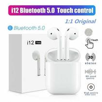 Fone de Ouvido Bluetooth 5.0 I12 TWS Earbuds Branco