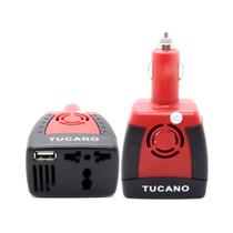 Inversor de Voltagem para Carro Tucano 150W 12V para 110V - Preto/Vermelho
