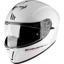 Capacete MT Helmets Blade 2 SV Solid A0 - Fechado - Tamanho XL - com Oculos Interno - Gloss Pearl White