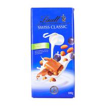 Chocolate Lindt Swiss Classic Milk Rainsins Nuts 100G