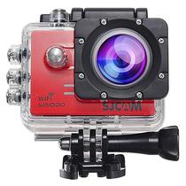 Camera de Acao Sjcam SJ5000 14MP/1080P/ Wi Fi e Lente de 170O com LCD de 2.0" - Vermelha