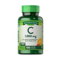 Vitamina Nature s Truh Vitamin C 1,000 MG Plus Bioflavonoids & Wild Rose Hips 100 Capsulas