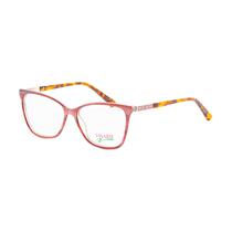 Armacao para Oculos de Grau Visard AM03 C3 Tam. 54-15-140MM - Vermelho/Animal Print