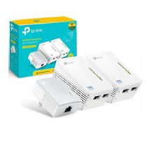 Gabinete Kit Extensor de Alcance Wi-Fi Powerline TP-Link TL-WPA4220 AV600 - 3 Pack