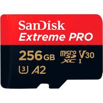 Cartao de Memoria Micro SD Sandisk Extreme Pro SDXC 256GB 200 MB/s  SDSQXCD-256G-GN6MA