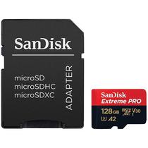 Cartao Micro SD de 128GB Sandisk Extreme Pro SDSQXCD-128G-GN6MA - Vermelho/Preto