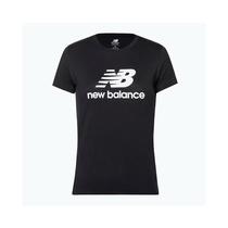 Camiseta New Balance Feminino Stacked Logo XS Preto - WT31546BK