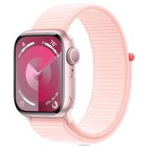 Apple Watch S9 41MM MR953LL/ A com GPS/ Double Tap Fingertip / Pulseira Sport Loop / Aluminium Case - Pink