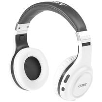 Fone de Ouvido Sem Fio Coby CBH103 com Bluetooth e Microfone - Branco/Cinza