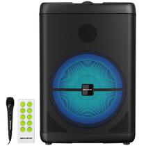 Caixa de Som/ Speaker Karaoke Megastar SPA1512BT / 15" / 30.000W / Bluetooth / USB / TF / Radio FM - Preto