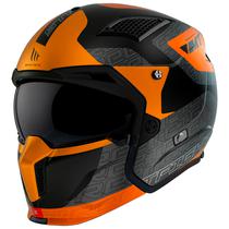Capacete MT Helmets Streetfighter SV s Totem B4 - Destacavel - Tamanho s - com Viseira Extra - Matt Orange