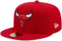 Bone New Era Official Team Colors Nba Chicago Bulls 59FIFTY Fitted 70343295 - Vermelho