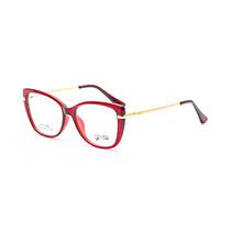 Armacao para Oculos de Grau Visard 68203 C-7 Tam. 53-17-142MM - Vermelho/Dourado