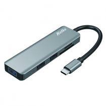Hub USB Kolke KCH-430 6 Portas Type-C/SD/Micro SD
