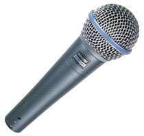 Microfone Vocal Shure Beta 58A com Fio Cinza/Prata