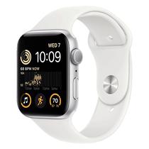 Apple Watch Se 2 MNTJ3LL/A Caixa Aluminio 44MM Prata - Esportiva Branco M/L