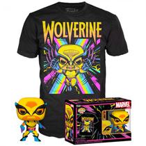 Box Funko Pop Tees Marvel Black Light - Wolverine + Camiseta M (55140)