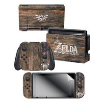 Adesivo para Nintendo Switch Zelda Woodgrain Triforce 022798 com 3 Adesivos