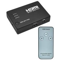 Hub Switch HDMI 3 X 1 4K / com Controle - Preto