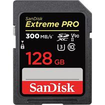 Cartão de Memória SD Sandisk Extreme Pro 300-260 MB/s C10 U3 V90 128 GB (SDSDXDK-128G-GN4IN)