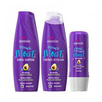 Kit Aussie Miracle Moist Abocado Shampoo + Condicionador 360ML + Mascara 236ML