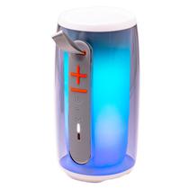 Caixa de Som / Speaker Blulory BS-J06 X-Bass Wireless / Bluetooth 5.0/ LED 360 Color Full / 4000MAH - Branco