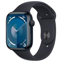 Apple Watch S9 45MM MR9A3LW/ A com GPS/ Double Tap Fingertip / Pulseira Sport Band M/ L / Aluminium Case - Midnight