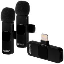 Microfone Sem Fio para Smartphone Prosper P-6114 com Lightning - Preto
