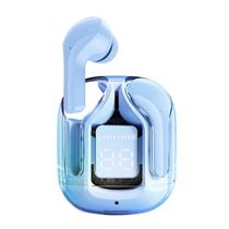 Fone de Ouvido Sem Fio Keen Earphones Y91 com Bluetooth V5.3 - Transparente/Azul Claro