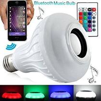 Lampada Musical Bluetooth RGB com Controle de LED Caixa de Som E27