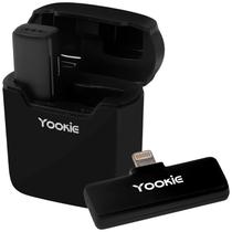 Microfone Sem Fio para Smartphone Yookie YM03 com Lightning - Preto
