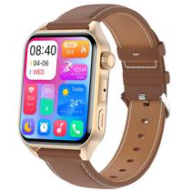 Smartwatch Blulory Glifo Ae com Bluetooth - Dourado/Marrom