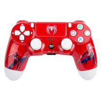Controle para Console Play Game Dualshock - Bluetooth - para Playstation 4 - Spider Man Vermelho e Branco - Sem Caixa