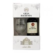 Vinho Chileno Gran Hacienda Tinto Kit 1 Garrafa 750ML + 1 Taca Personalizada