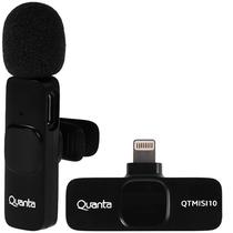 Microfone Sem Fio Quanta QTMISI10 USB Lightning - Preto