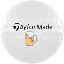 Bola de Golfe Taylormade TP5 MY Symbol Beer V9927901 - Branco (12 Unidades)