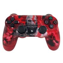 Controle para Console Play Game Dualshock - Bluetooth - para Playstation 4 - Kratos Red - Sem Caixa