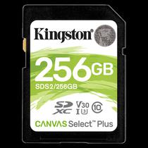 Cartao de Memoria SD Kingston Canvas Select Plus 256GB Classe 10 100MBS - (SDS2/256GB)