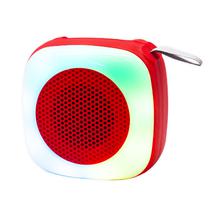 Caixa de Som / Speaker Mobile Multimedia MS-2233BT com Bluetooth / FM Radio / USB / LED Color Full / Recarregavel - Vermelho