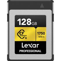 Cartão de Memória Cfexpress Tipo B Lexar Professional Gold Series 1750-1000 MB/s 128 GB (LCXEXPR128G-Rneng)