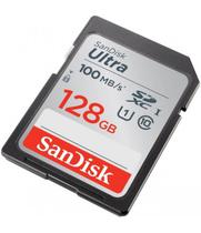 Cartão de Memória SD Card 128GB Sandisk Ultra C10 100MBS