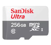 Cartao de Memoria Micro SD Sandisk Ultra 256GB / C10 / 100MBS - (SDSQUNR-256-GN6TA)