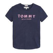Camiseta Tommy Hilfiger Infantil Feminina M/C KG0KG04888-CBK-03 12 Black Iris