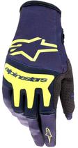 Luva para Moto Alpinestar Techstar Gloves L 3561023 7455 - Night Navy Yellow Fluo