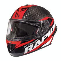 Capacete MT Helmets Rapide Pro Carbon C5 - Fechado - Tamanho XXL - Vermelho