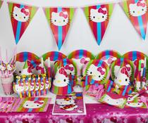 Kit para Aniversarios Hello Kitty 14 Pecas X 10 Unidades