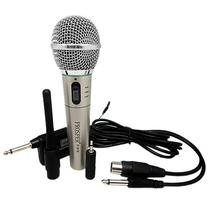 Sistema de Microfone Prosper P-618 com 1 Microfone Unidirecional - Prata