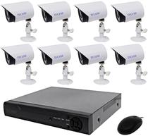 Kit de Vigilancia Tucano K16 com 8 Cameras e DVR de 16 Canais Full HD 1200TVL Wi-Fi